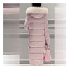 Thick Fox Fur Collar Woman Down Coat Warm Long   pink   S - Mega Save Wholesale & Retail - 3