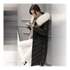 Thick Fox Fur Collar Woman Down Coat Warm Long  black    S - Mega Save Wholesale & Retail - 2