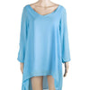 European Mini Chiffon A Shape Dress Fasionable light blue - Mega Save Wholesale & Retail - 1