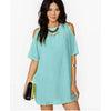 Off-shoulder Short Sleeve Chiffon Dress European Loose Short Skirt light blue - Mega Save Wholesale & Retail - 1