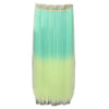 Gradient Ramp Five Cards Hair Extension Wig    light green to yellow - Mega Save Wholesale & Retail - 2