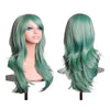 27.5" 70cm Long Wavy Curly Cosplay Fashion Mermaid Fantasy Wig heat resistant  light green - Mega Save Wholesale & Retail