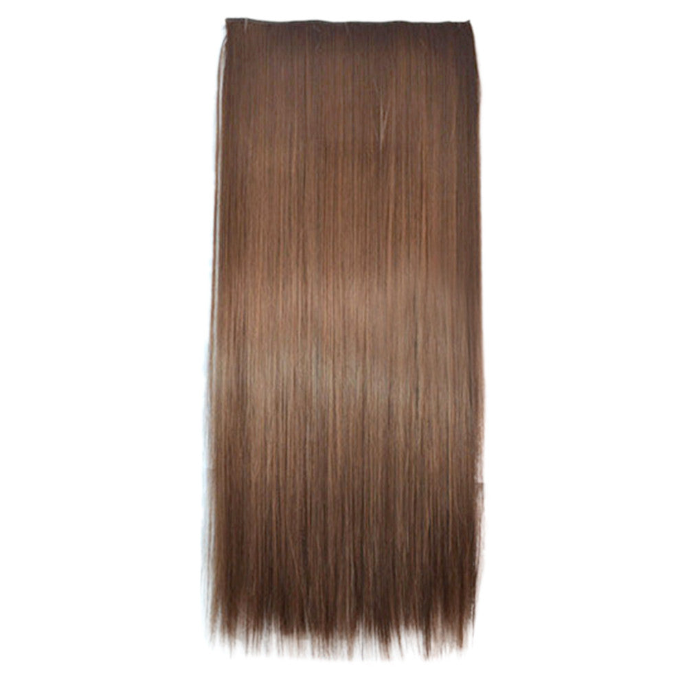 5 Cards Hair Extension Hair Weft Light Brown Wig