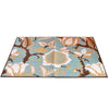 Dacron Non-slip Ground Door Foot Mat Carpet    fallen arbor's leaf cyan   45*70cm - Mega Save Wholesale & Retail