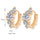 Women Stylish Zircon Earrings 18K Gold Galvsanized - Mega Save Wholesale & Retail - 4