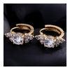 Women Stylish Zircon Earrings 18K Gold Galvsanized - Mega Save Wholesale & Retail - 2