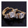 Women Stylish Zircon Earrings 18K Gold Galvsanized - Mega Save Wholesale & Retail - 3