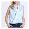 Fashionable Shawl Collar Shirt   light blue   S - Mega Save Wholesale & Retail - 1