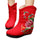 Vintage Beijing Cloth Shoes Embroidered Boots red - Mega Save Wholesale & Retail - 1