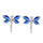 Dragonfly Shape Zircon Earrings    platinum plated blue zircon - Mega Save Wholesale & Retail - 1