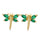 Dragonfly Shape Zircon Earrings   gold plated green zircon - Mega Save Wholesale & Retail - 1