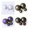 Champagne Bubble Two-sided Pearl Ear Studs   black - Mega Save Wholesale & Retail - 3