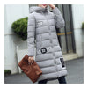 Winter Super Long Down Coat Woman Thick Slim Hooded   grey   M - Mega Save Wholesale & Retail - 2