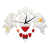 Acrylic DIY Wall Clock Mirror Cupid 3D Sticking   silver - Mega Save Wholesale & Retail