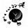 Creative Home Decoration Sticking Wall Clock Love Heart Cupid Mirror   black - Mega Save Wholesale & Retail