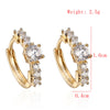 18K Gold Galvanized Zircon Earrings - Mega Save Wholesale & Retail - 4