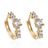 18K Gold Galvanized Zircon Earrings - Mega Save Wholesale & Retail - 1