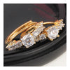 18K Gold Galvanized Zircon Earrings - Mega Save Wholesale & Retail - 3