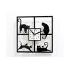 Interesting Cute Cat Clock Fashionable Creative Small Cat Wall Clock Countryside Art Cartoon Silent - Mega Save Wholesale & Retail