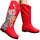Peacock Vintage Beijing Cloth Shoes Embroidered Boots red - Mega Save Wholesale & Retail - 1