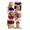5 Cards Wig Piece Hair Extension Highlights    dark brown bright yellow bleach and dye