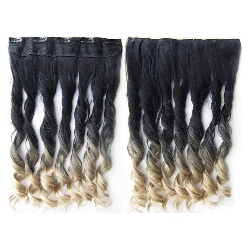 Gradient Ramp Hair Extension 5 Cards Wig     BlackT24# - Mega Save Wholesale & Retail