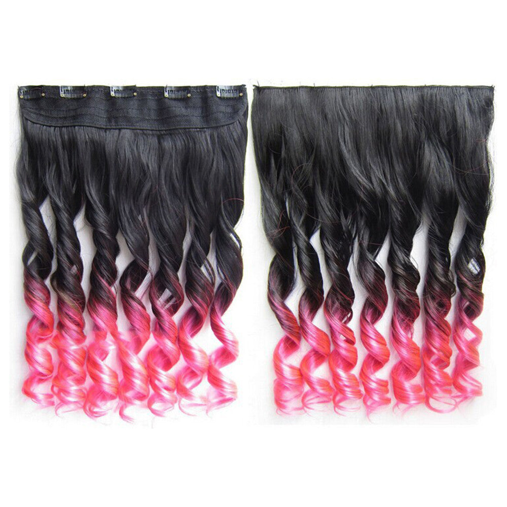 Gradient Ramp Hair Extension 5 Cards Wig     BlackTPink# - Mega Save Wholesale & Retail