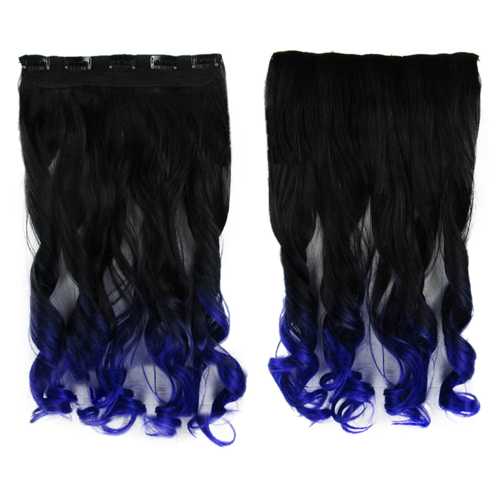Gradient Ramp Hair Extension 5 Cards Wig     BlackTpurple# - Mega Save Wholesale & Retail