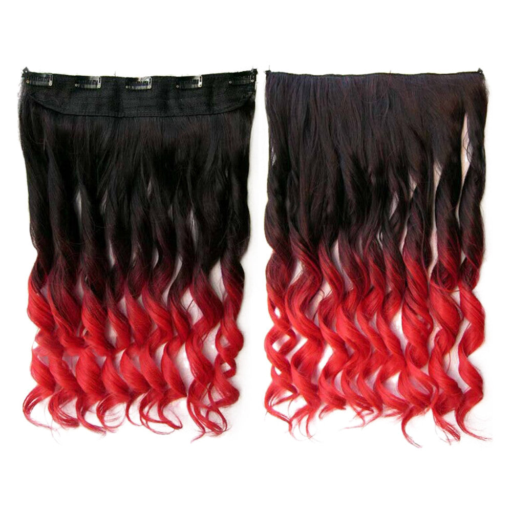 Gradient Ramp Hair Extension 5 Cards Wig     BlackTRed# - Mega Save Wholesale & Retail