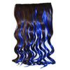 5 Cards Wig Piece Hair Extension Highlights    dark brown sapphire blue bleach and dye