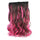 5 Cards Wig Piece Hair Extension Highlights    dark brown with pink