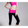 Women Yoga Running Elastic Sport Pants Leggings Fitness Trouser Capri Trousers Red rose - Mega Save Wholesale & Retail