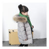 Child Winter Warm Middle Long Down Coat Racoon Fur Collar   grey   110cm - Mega Save Wholesale & Retail - 2