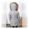 Child Winter Warm Middle Long Down Coat Racoon Fur Collar   grey   110cm - Mega Save Wholesale & Retail - 3