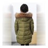 Child Winter Warm Middle Long Down Coat Racoon Fur Collar   army green    110cm - Mega Save Wholesale & Retail - 3