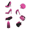 Suede Pointed Low-cut Bowknot Thin High Heel Thin Shoes   rose red - Mega Save Wholesale & Retail - 4