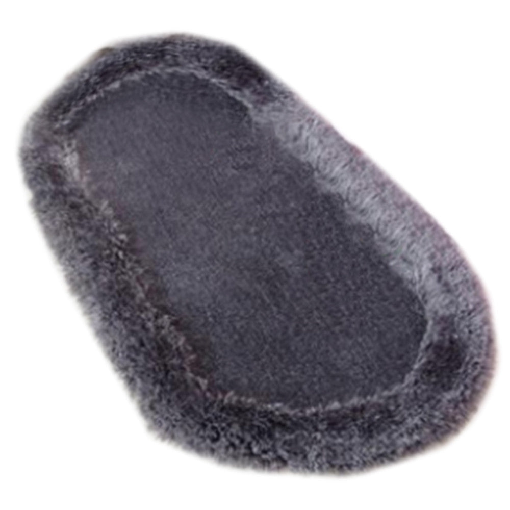 Thick Super Soft Elastic Silk Ellipse Carpet Mat   03  70*140cm - Mega Save Wholesale & Retail