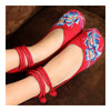 Small White Shoes Old Beijing Cloth Embroidered Shoes  red - Mega Save Wholesale & Retail - 3