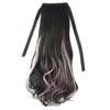 Horsetail Wig Large Pear Hot Lace-up     black pink highlights S011