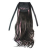 Horsetail Wig Large Pear Hot Lace-up     black pink highlights S011