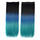 5 Cards Hair Extension 3 Colors Gradient Ramp Wig black peacock green gradient ramp
