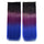 5 Cards Hair Extension 3 Colors Gradient Ramp Wig black dark purple sapphire blue