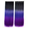 5 Cards Hair Extension 3 Colors Gradient Ramp Wig black dark purple violet