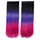 5 Cards Hair Extension 3 Colors Gradient Ramp Wig black dark purple rose red