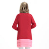 Chiffon Muslim Splicing Short Dress Long Sleeve All-match   red - Mega Save Wholesale & Retail - 3