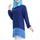 Chiffon Muslim Splicing Short Dress Long Sleeve All-match   sapphire blue - Mega Save Wholesale & Retail - 2