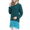 Chiffon Muslim Splicing Short Dress Long Sleeve All-match   dark green - Mega Save Wholesale & Retail - 2