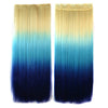 5 Cards Hair Extension 3 Colors Gradient Ramp Wig beige sky blue sapphire blue