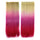 5 Cards Hair Extension 3 Colors Gradient Ramp Wig beige purplish red rose red
