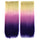 5 Cards Hair Extension 3 Colors Gradient Ramp Wig beige light purple dark purple